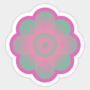 Retro Vintage Flower Pattern #7 Sticker